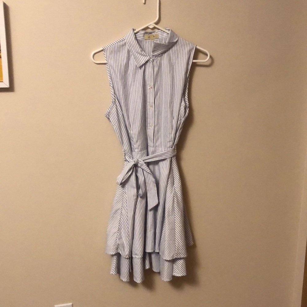 Striped collared dress